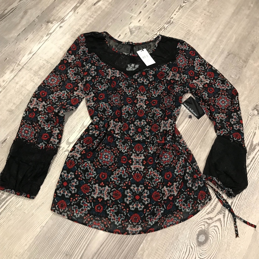 SALE Wendy Bellissimo Lace Trim Maternity Blouse